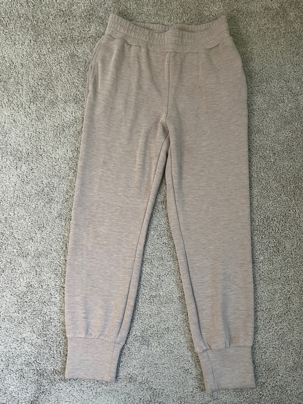 Varley The Slim Cuff Pant 27.5 Double Soft Taupe Marl Jogger Pants Tan Size Med